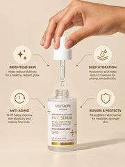 Alizglow Hyaluronic Acid + CoQ10 Face Serum | 30 ML