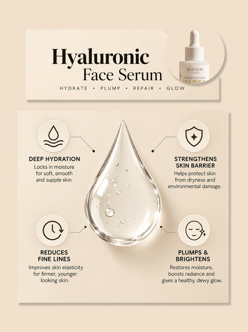 Alizglow Hyaluronic Acid + CoQ10 Face Serum | 30 ML