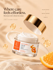 Vitamin C Face Cream with Almond Oil + Centella Asiatica | 50g